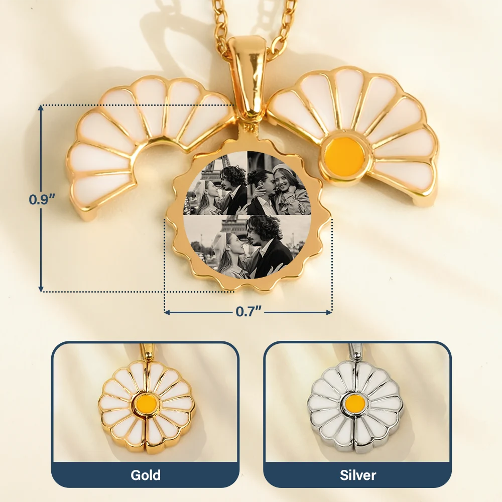 Custom Photo Frame For Women - Personalized Hidden Message Necklace