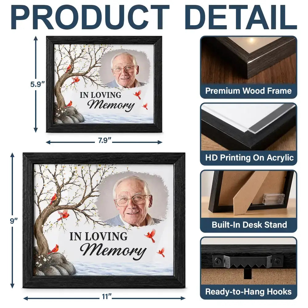 Christmas,Custom Photo,Sympathetic,Family,Memorial,Upload Full Photo - Custom Photo Memorial I'm Always With You - Personalized LED Light Shadow Box