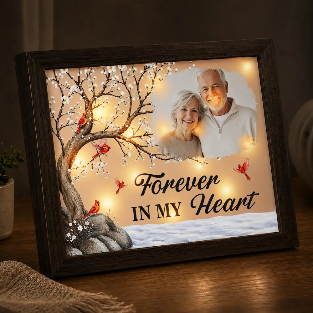 Christmas,Custom Photo,Sympathetic,Family,Memorial,Upload Full Photo - Custom Photo Memorial I'm Always With You - Personalized LED Light Shadow Box