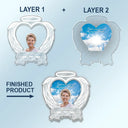 Memorial, Sad, Custom Photo - Custom Photo Memorial Your Light Will Always Shine In My Heart - Personalized Custom Shaped Acrylic Car Visor Clip