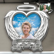 Memorial, Sad, Custom Photo - Custom Photo Memorial Your Light Will Always Shine In My Heart - Personalized Custom Shaped Acrylic Car Visor Clip