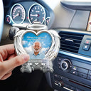 Memorial, Sad, Custom Photo - Custom Photo Memorial Your Light Will Always Shine In My Heart - Personalized Custom Shaped Acrylic Car Visor Clip