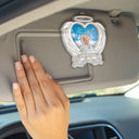 Memorial, Sad, Custom Photo - Custom Photo Memorial Your Light Will Always Shine In My Heart - Personalized Custom Shaped Acrylic Car Visor Clip