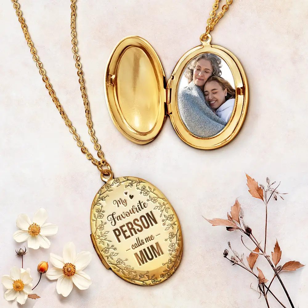 Gift For Women,Gift For Yourself,Gift For Mother,Love - Custom Photo My Favourite People Call Me Mum - Personalised Locket Necklace