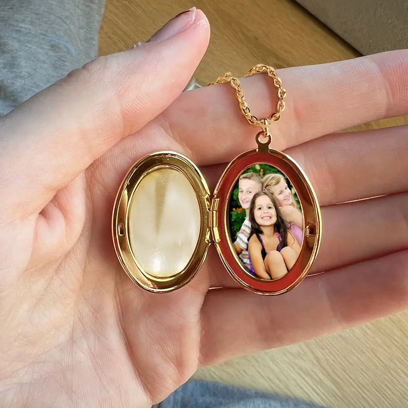 Gift For Women,Gift For Yourself,Gift For Mother,Love - Custom Photo My Favourite People Call Me Mum - Personalised Locket Necklace
