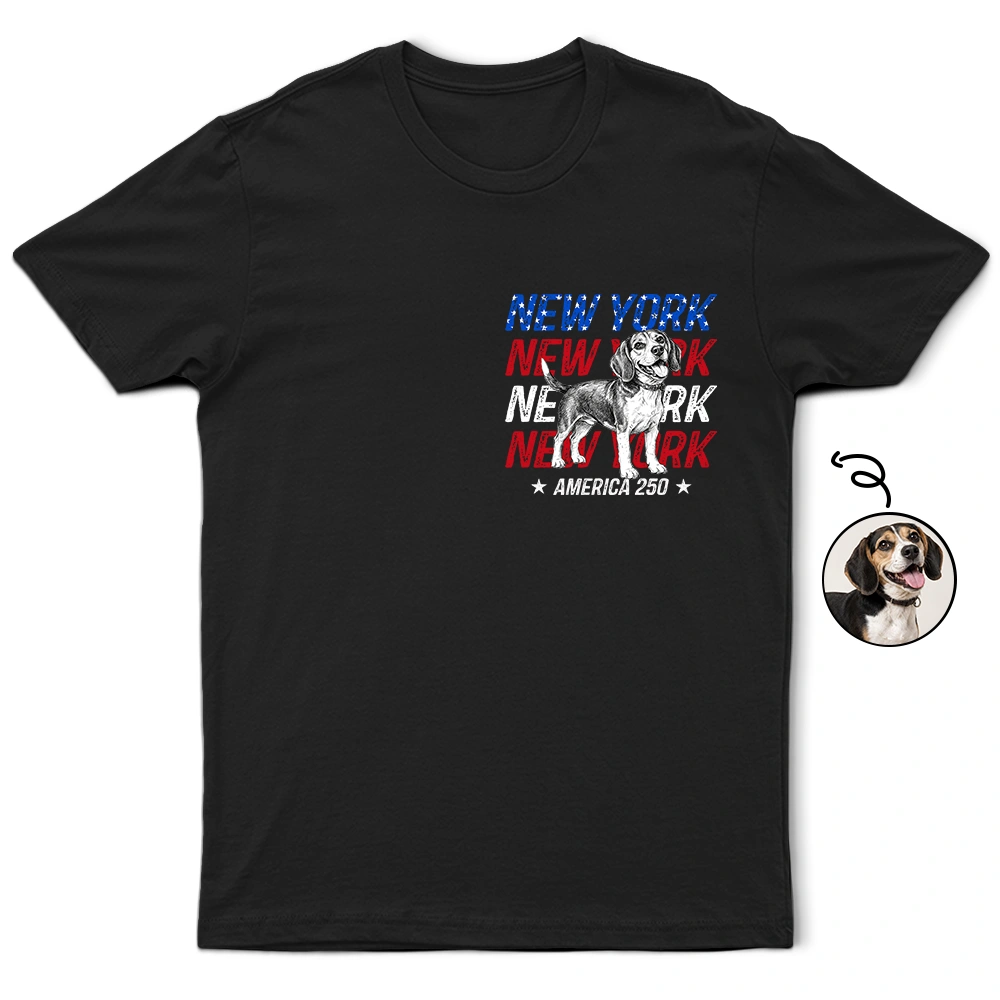 Custom Photo Pencil Sketch Art American 250 With US States - Personalized T Shirt