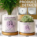 Gift For Daughter,Mom - Daughters (Adult),Mom - Daughters (Young),Love - Custom Photo Pencil Sketch To My Daughter Granddaughter - Personalized Ceramic Plant Pot
