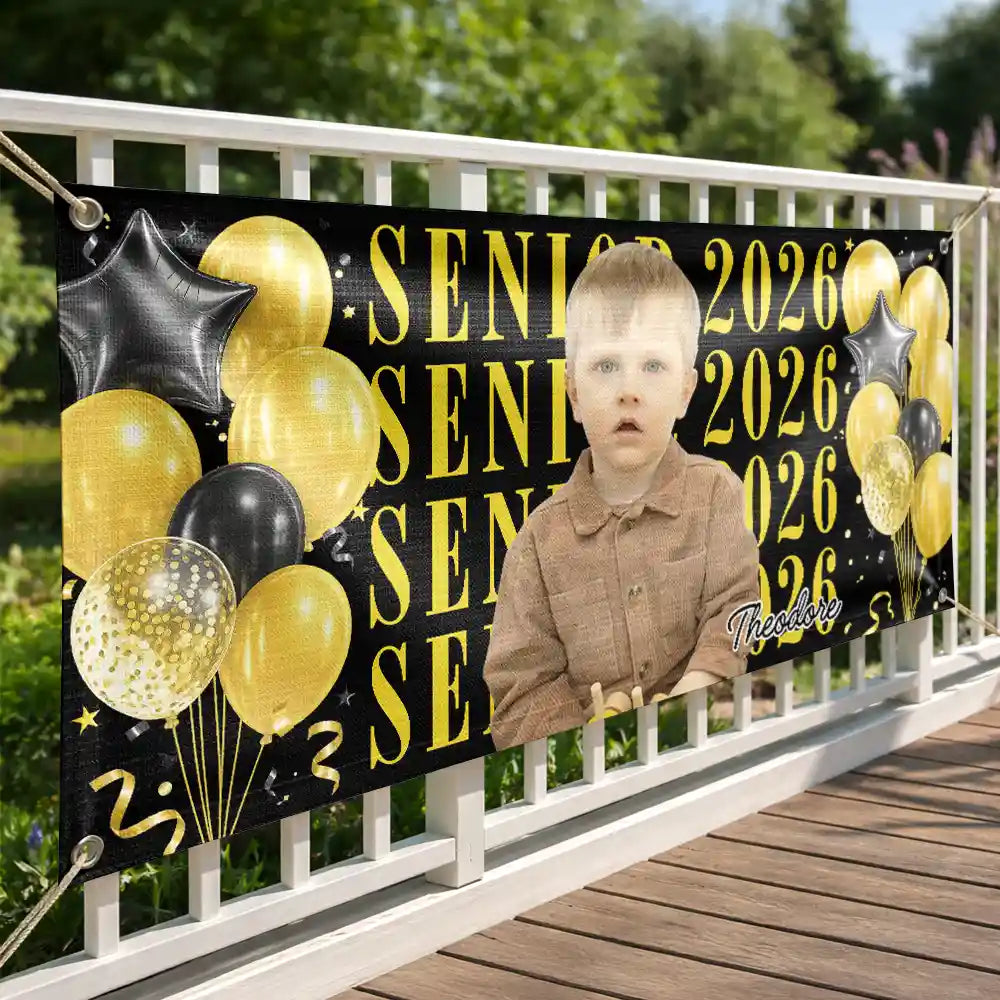 Custom Photo Senior Vintage Portrait - Personalized Horizontal Banner ...
