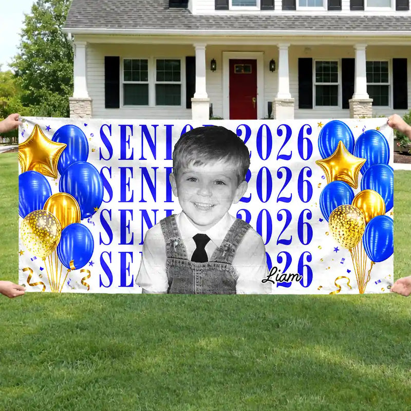 Custom Photo Senior Vintage Portrait - Personalized Horizontal Banner ...