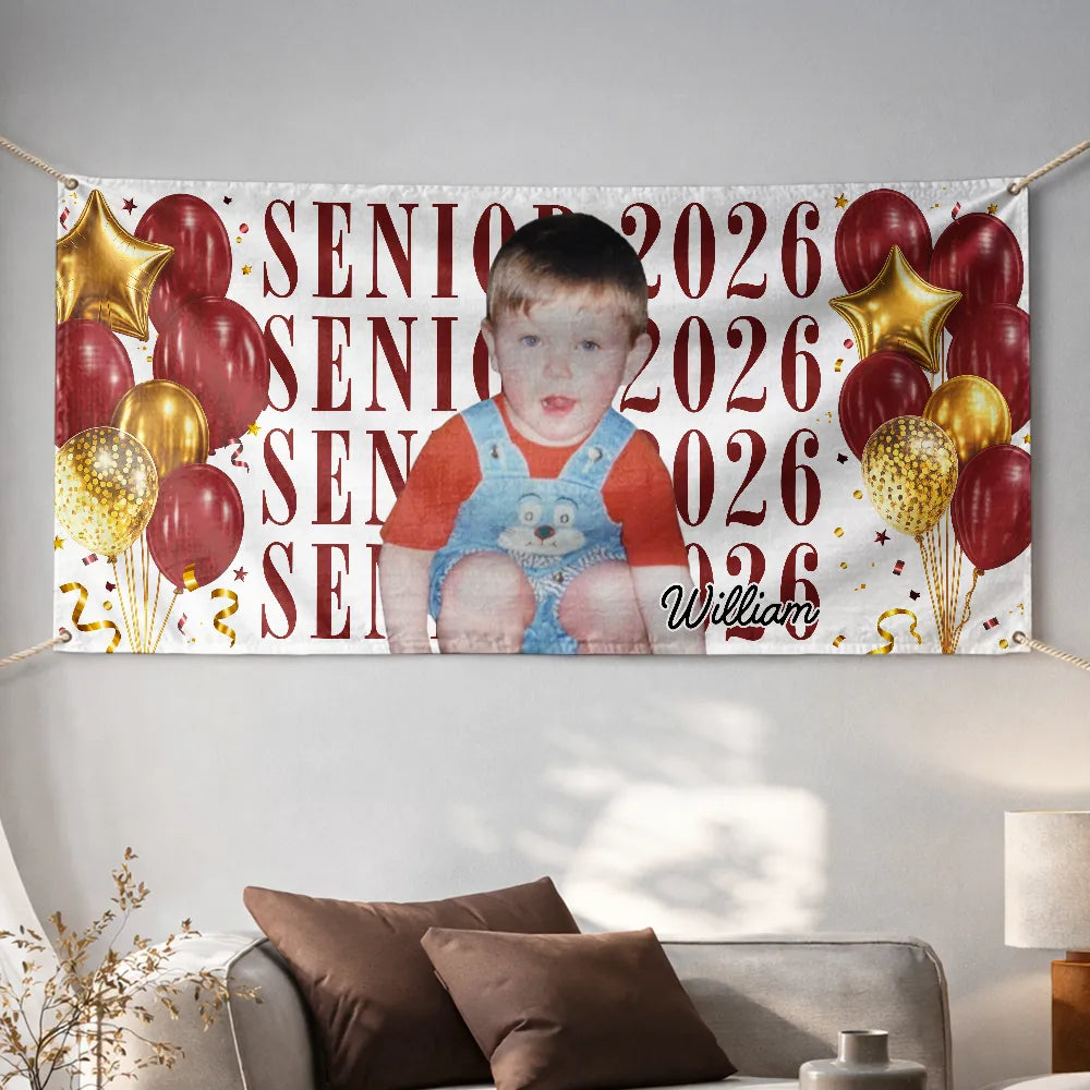 Custom Photo Senior Vintage Portrait - Personalized Horizontal Banner ...