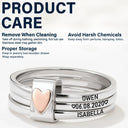 Gift For Wife,Gift For Girlfriend,Gift For Women,Gift For Yourself,Married ,Engaged,Wedding Anniversary,Anniversary,Love - Custom Couples Names With Anniversary Date - Personalized Heart Stacking Rings