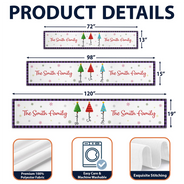 Sentimental,Christmas,Family,Icon - Custom Family Christmas Trees - Personalized Table Runner