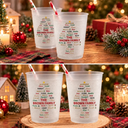 Sentimental,Christmas,Family,Custom Text - Custom Family Names Christmas - Personalized Frosted Cups
