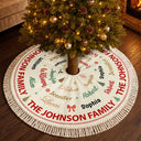 Sentimental,Christmas,Family,Custom Text - Custom Family Names Christmas - Personalized Tree Skirt