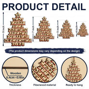 Sentimental,Christmas,Family,Icon - Custom Family Names Christmas Tree - Personalized Custom Shaped Wooden Ornament