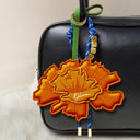 Gift For Yourself, Gift For Bestie, Gift For Wife, Gift For Women, Happy, Gift For Sisters - Custom Name Aesthetic Bag Accessories - Personalized Birth Flower Leather Charm