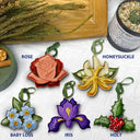 Custom Name Aesthetic Bag Accessories - Personalized Birth Flower Leather Charm