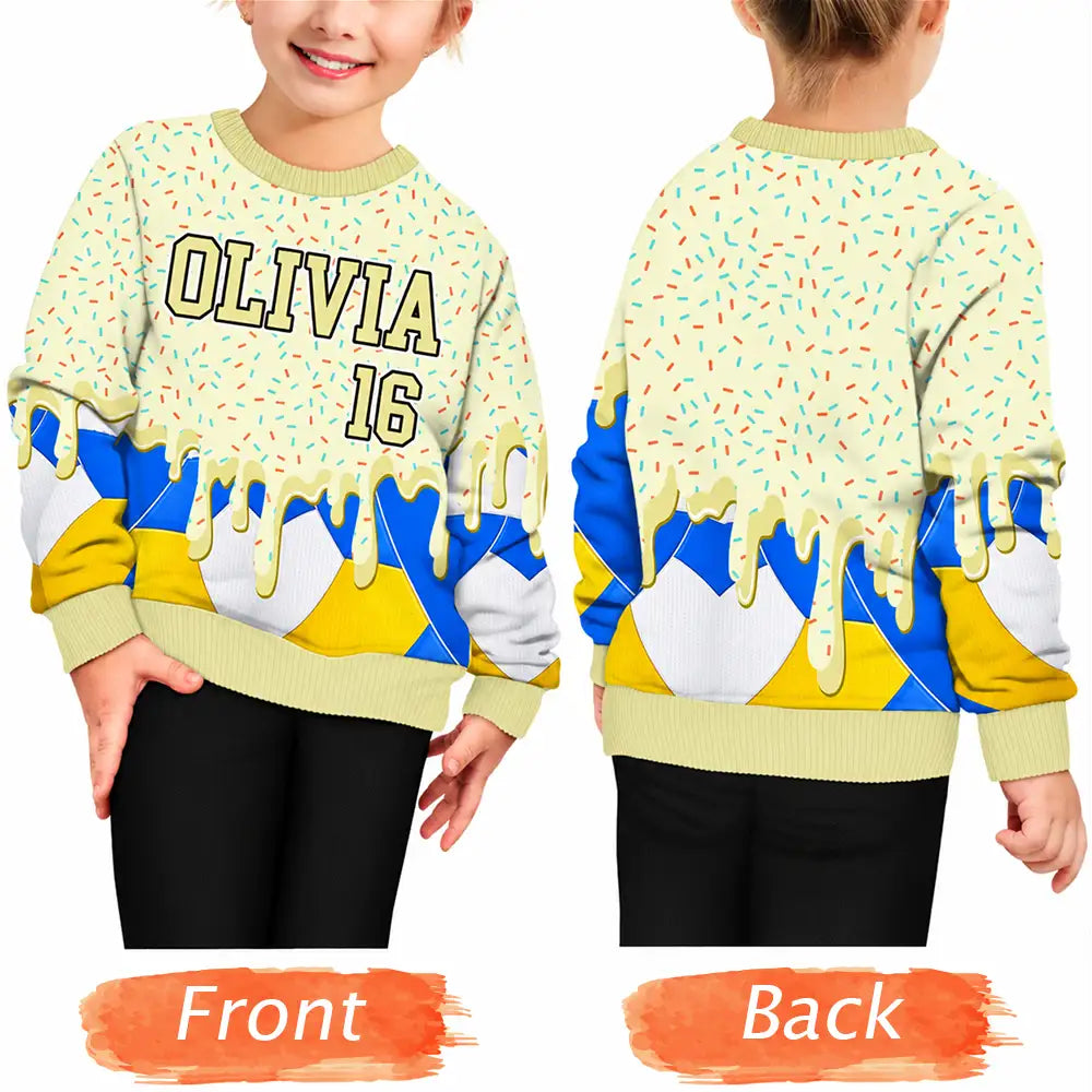 Custom Name Ice Cream Drip For Baseball Basketball Football Lovers - P ...