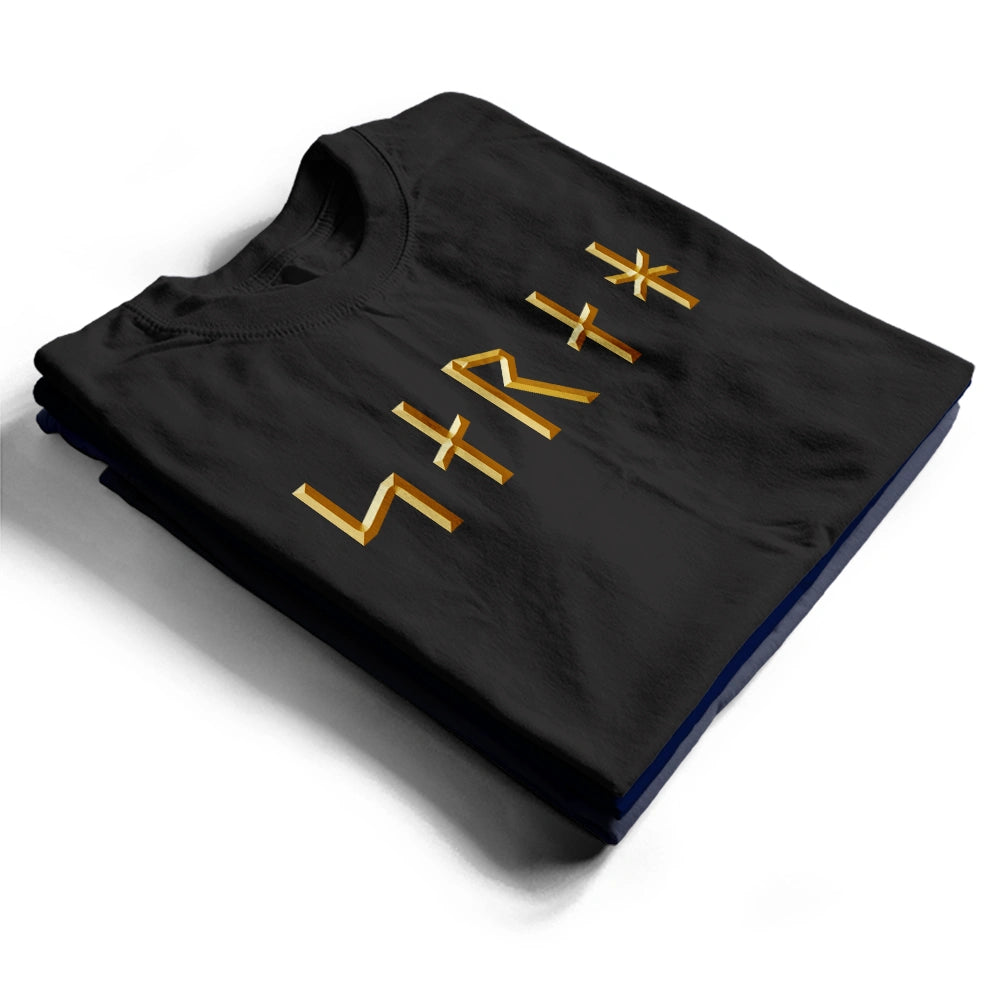 Gift For Yourself,Happy - Custom Name In Viking Runes Warrior Camping Hiking - Personalized T Shirt