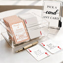 Romantic,Gift For Couples,Wedding,Icon,Custom Text - Custom Name Wedding Minimal Stripes Guest Book - Personalized Playing Cards