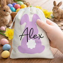 Grandpa,Gift For Kids,Grandma,Grandkids,Gift For Grandkids,Parents,Dad,Mom,Children - Custom Name With Backside Bunny - Personalized Favor Bag