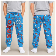 Baseball,Playful,Christmas,Gift For Kids,Icon - Custom Name With Sport Alphabet - Personalized Sweatpants