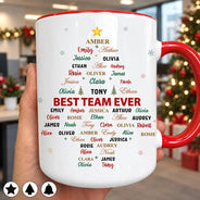 Grateful,Gift For Colleagues,Christmas,Custom Text - Custom Names Best Team Ever Word Art Gift For Coworker Team Boss - Personalized Accent Mug