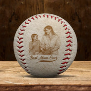 Gift For Mother, Sport Mom, Baseball, Happy - Custom Photo Pencil Sketch Best Mom Ever - Personalized Baseball, Softball