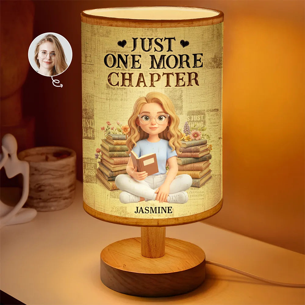 Custom Photo 3D Book Lover Just A Girl Who Loves Books - Personalized Fabric Lamp