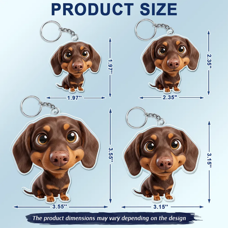 Adorable,Art Design,Pet Lovers,Photo - 3D Chibi Adorable Pet - Custom Photo 3D Chibi Pet Dog Cat Adorable - Personalized Acrylic Keychain