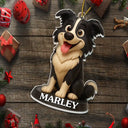 Dog Lovers,Pet Lovers,Cat Lovers,Funny,Christmas - Custom Photo 3D Effect Figure Art Dog Cat Pet - Personalized Custom Shaped Acrylic Ornament