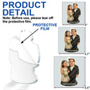 Love,Wedding,Wedding Anniversary,Gift For Couples,Christmas,Married ,Engaged - Custom Photo 3D Effect Figure Art Wedding Couple - Personalized Custom Shaped Acrylic Ornament