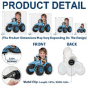 Farm, Gift For Kids, Custom Photo, Happy - Custom Photo 3D Effect Tractor Farmer - Personalized Acrylic Car Vent Clip