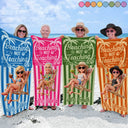 Custom Photo, Beach, Art Design, Summer, Teacher, Humorous, Photo - Beach Chair 3D Effect - Custom Photo 3D Summer Concept Beaching Not Teaching - Personalized Beach Towel