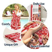 Custom Photo, Beach, Art Design, Summer, Teacher, Humorous, Photo - Beach Chair 3D Effect - Custom Photo 3D Summer Concept Beaching Not Teaching - Personalized Beach Towel