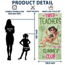 Custom Photo, Beach, Art Design, Summer, Teacher, Humorous, Photo - Beach Chair 3D Effect - Custom Photo 3D Summer Concept Tired Teacher Summer Club - Personalized Beach Towel