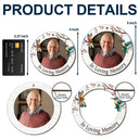 Sad,Memorial,Family,Parents,Gift For Grandparents,Christmas - Custom Photo A Hug Sent From Heaven Memorial - Personalized 2-Layered Wooden Ornament