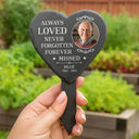 Memorial,Custom Photo,Family,Parents,Gift For Grandparents,Sad - Custom Photo Not A Day Goes By That You Are Not Missed - Personalized Heart Slate Garden Stake