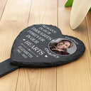 Memorial,Custom Photo,Family,Parents,Gift For Grandparents,Sad - Custom Photo Not A Day Goes By That You Are Not Missed - Personalized Heart Slate Garden Stake