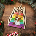 Dog Lovers,Cat Lovers,Pet Lovers,Sad,Memorial - Custom Photo A Piece Of My Heart Is At The Rainbow Bridge - Personalized Custom Shaped Wooden Ornament