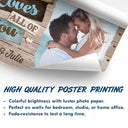 Gift For Couples,Gift For Husband,Gift For Wife,Love,Custom Photo - Custom Photo All Of Me Loves All Of You Romantic Couple - Personalized Poster