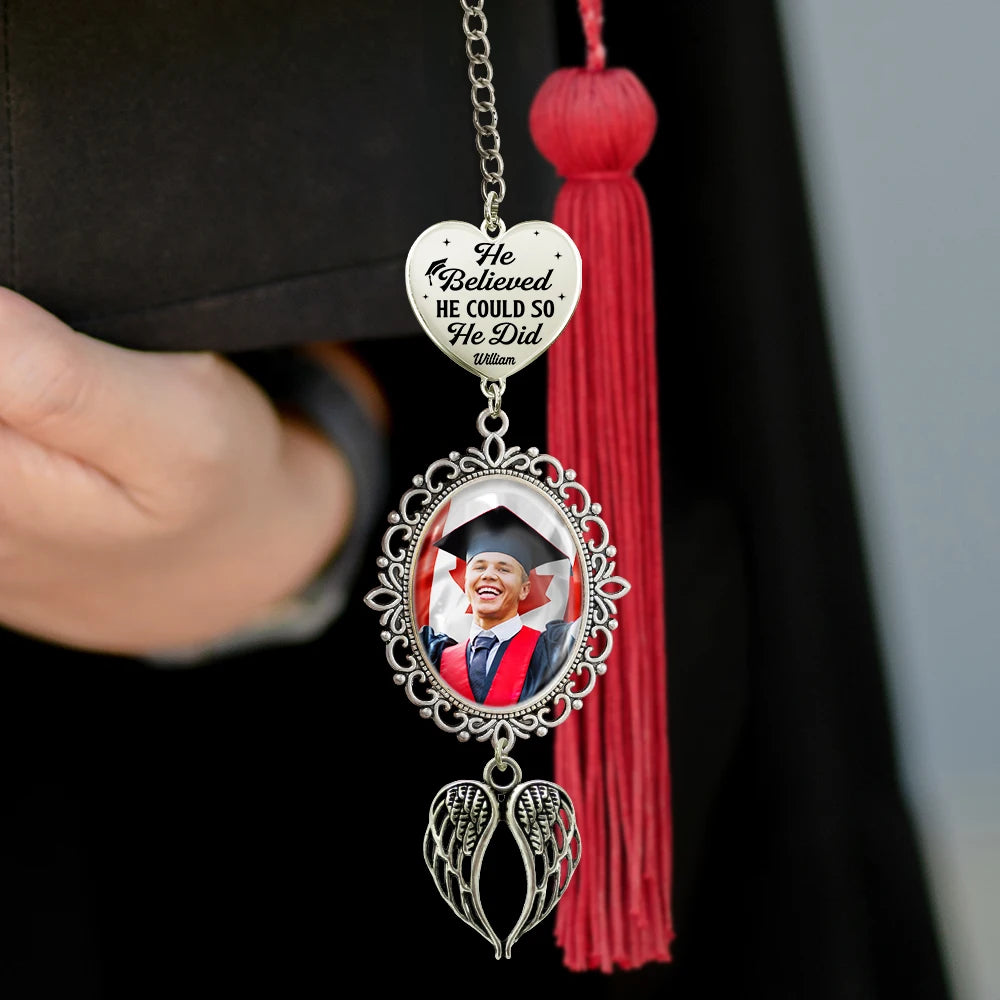 Graduation,Gift For Daughter,Dad - Daughters (Adult),Mom - Daughters (Adult),Happy,Dad - Sons,Gift For Son,Mom - Sons - Custom Photo All The Hassle For A Tassel - Personalized Graduation Tassel Charm