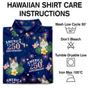 America 250th,Custom Photo,Independence Day,Summer,Pet Lovers,Playful,Remove BG Photo - Custom Photo America 250 Anniversary Dog Cat Pet - Personalized Hawaiian Shirt