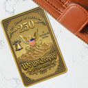 America 250th, Custom Photo, Independence Day, Family, Proud, Remove BG Photo - Custom Photo American Hero 250 Years Of Freedom - Personalized Aluminum Wallet Card