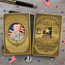America 250th, Custom Photo, Independence Day, Family, Proud, Remove BG Photo - Custom Photo American Hero 250 Years Of Freedom - Personalized Aluminum Wallet Card