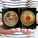America 250th, Custom Photo, Independence Day, Family, Proud, Remove BG Photo - Custom Photo American Hero 250 Years Of Freedom - Personalized Black Mug