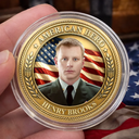 Independence Day,Veteran,Top Market,Photo,Proud - Custom Photo American Hero 250 Years Of Freedom - Personalized Commemorative Keepsake Coin