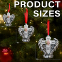 Christian, Family, Memorial, Christmas - Custom Photo Angel Wings Are Always With You - Personalized Metal Ornament