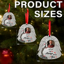 Christmas, Memorial, Parents - Custom Photo Angel Wings Were Ready But My Heart Was Not - Personalized Metal Ornament