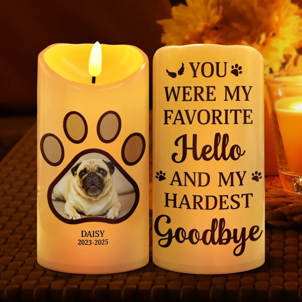 Dog Lovers,Dog Mom,Dog Dad,Gift For Women,Gift For Men,Memorial,Sad,Christmas - Custom Photo Angels Don’t Always Have Wings - Personalized Flameless LED Candle